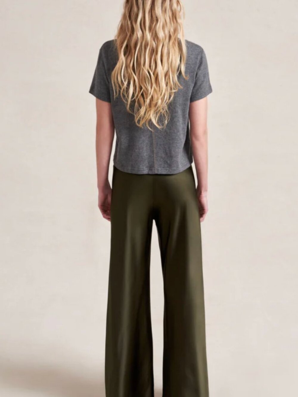 La Ligne Colby Pants, Olive Satin - Picture 4 of 6